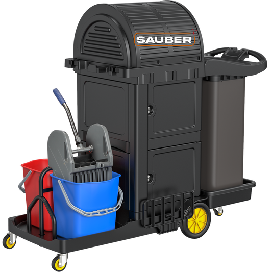 Carro porta utiles premium con carro estrujador doble