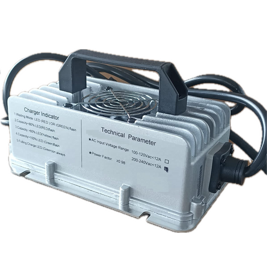 Cargador de Bateria Industrial 24V y 12 Amps