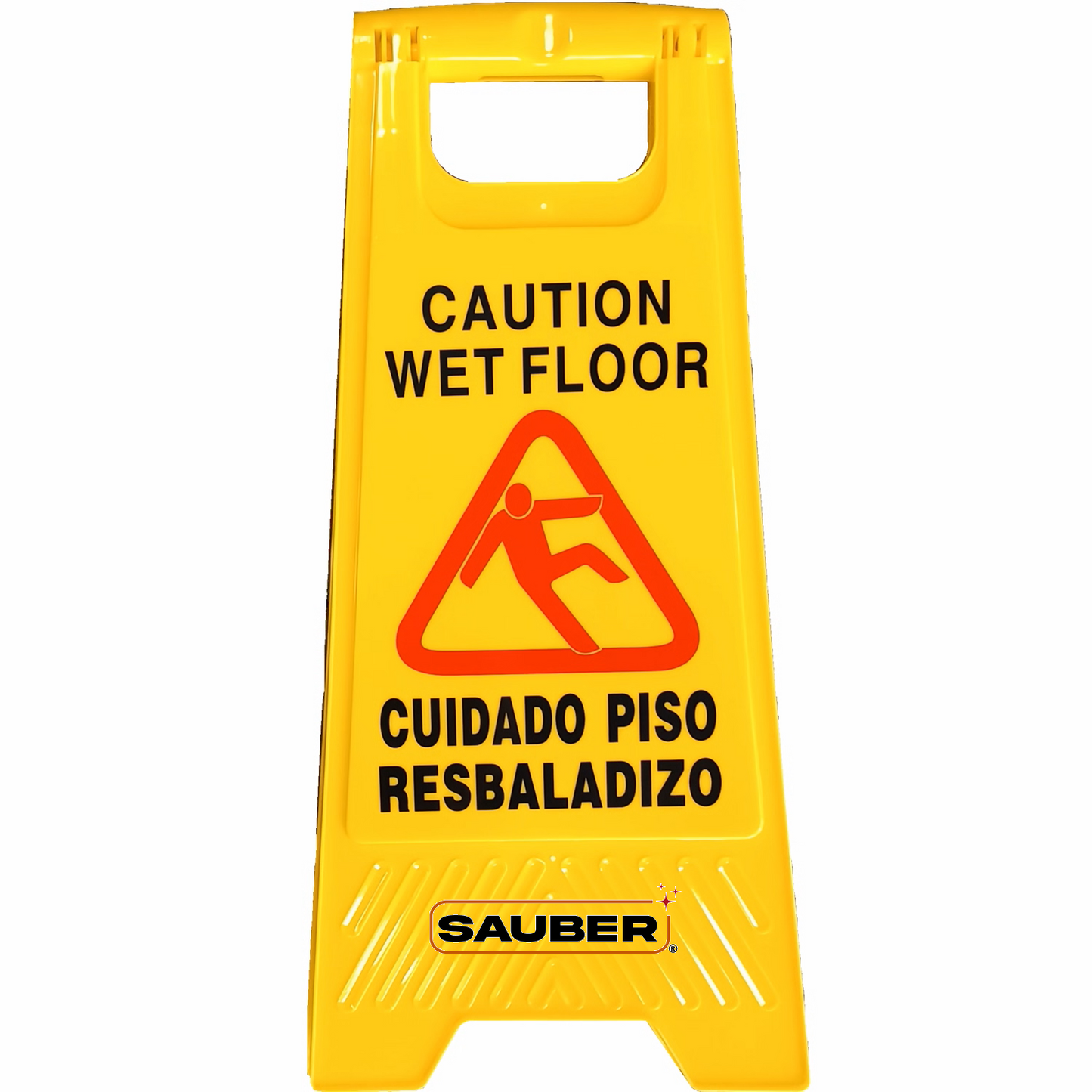 Señaletica piso húmedo español/inglés