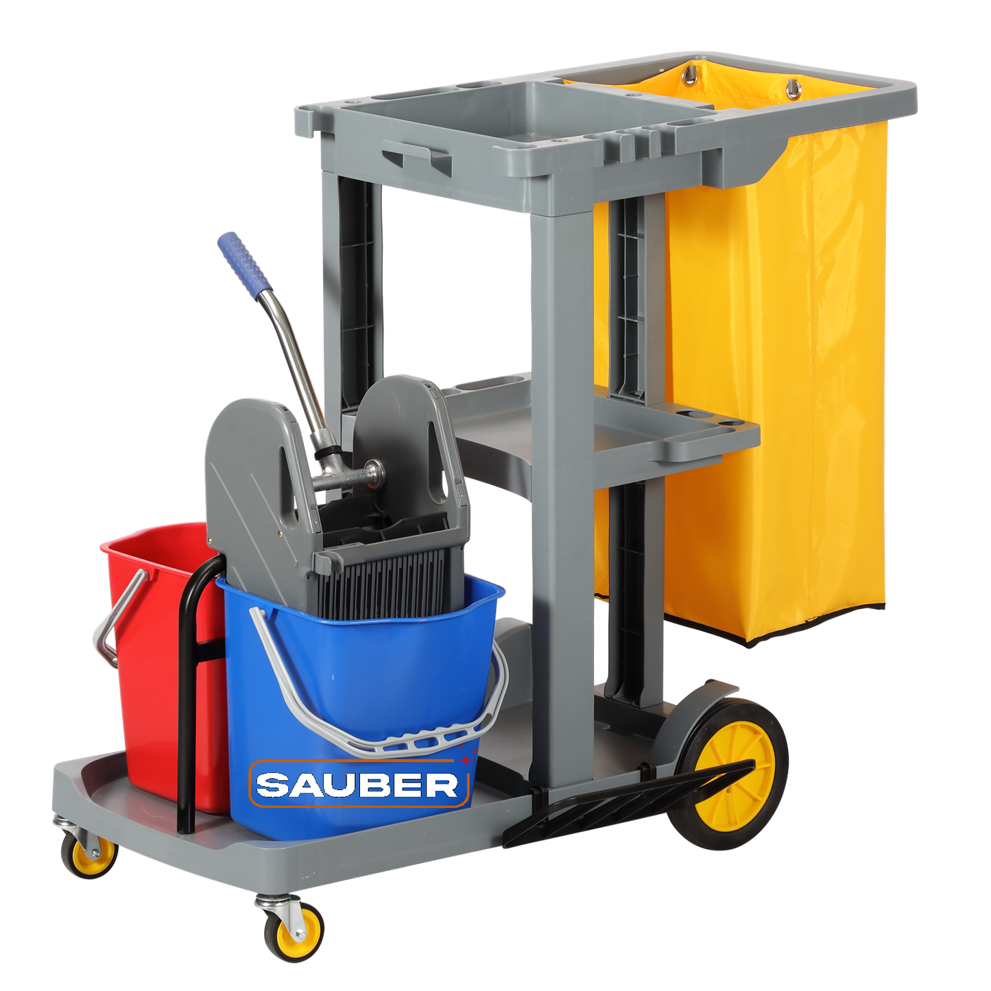 Carro Porta Utiles pro con carro estrujador doble - Sauber
