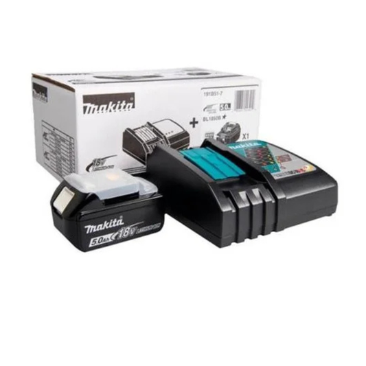 Kit Batería 18V 5.0Ah + Cargador Rápido Makita 191B51-7 - Sauber